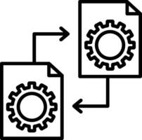 icône de ligne de gestion de fichiers vecteur