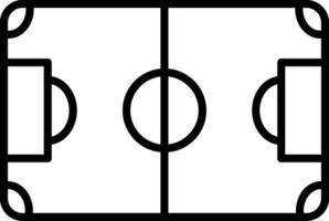 icône de ligne de terrain de football vecteur