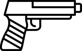 icône de ligne de pistolet vecteur