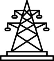 icône de ligne électrique vecteur