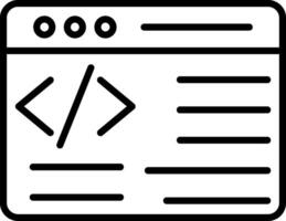 icône de la ligne de programmation vecteur