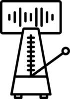 icône de ligne de métronome vecteur