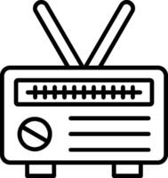 icône de ligne radio vecteur