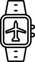 icône de ligne de mode avion vecteur