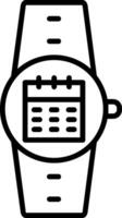 icône de ligne de calendrier vecteur