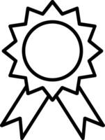 icône de ligne de badge vecteur
