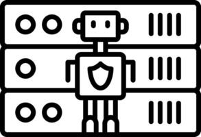 icône de ligne de données sécurisée vecteur