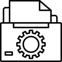 fichier et Dossiers ligne icône vecteur