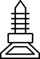 icône de la ligne des pieds vecteur