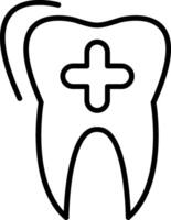 dentaire se soucier icône de ligne vecteur