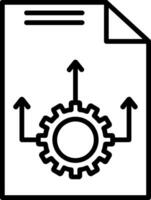 icône de ligne de flux de travail vecteur