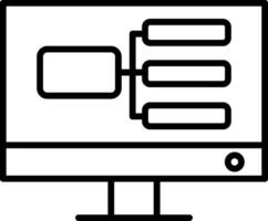 icône de ligne de conception ux vecteur