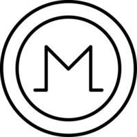 icône de ligne monero vecteur