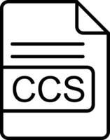 cc fichier format ligne icône vecteur