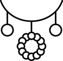icône de ligne de collier vecteur