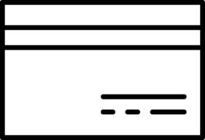 icône de ligne de carte de crédit vecteur