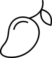 icône de ligne de mangue vecteur