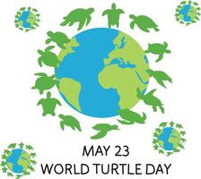 journée mondiale des tortues vecteur