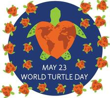 journée mondiale des tortues vecteur