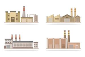 des usines illustré sur une blanc Contexte vecteur