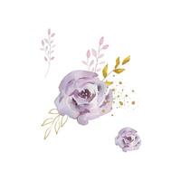 aquarelle ensemble de bouquets foncé des roses vecteur