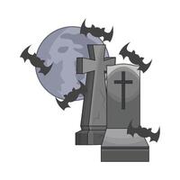 illustration de cimetière vecteur
