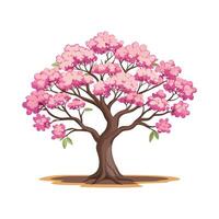 magnifique Cerise fleur arbre avec rose fleurs. Sakura illustration. vecteur
