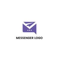 lettre messager logo bulle bavarder Puissance modifiable vecteur