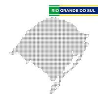 à pois carte de le Etat de Rio grande faire sul dans Brésil vecteur