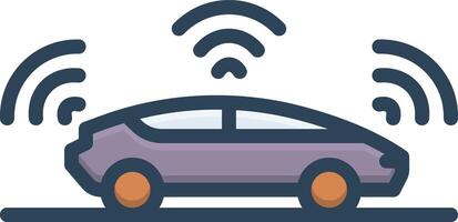 Couleur icône pour autonome vecteur