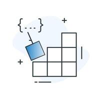 code compilation Logiciel construire icône conception vecteur