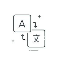 Traduction Langue conversion icône conception vecteur