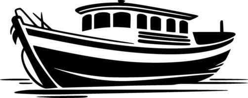 bateau, noir et blanc illustration vecteur