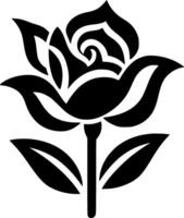 fleur, noir et blanc illustration vecteur