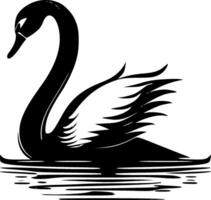 cygne - minimaliste et plat logo - illustration vecteur