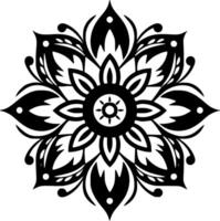 mandala, noir et blanc illustration vecteur