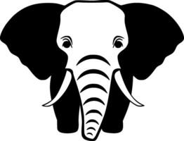 éléphant, noir et blanc illustration vecteur