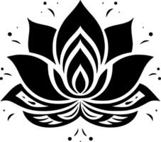 lotus fleur - minimaliste et plat logo - illustration vecteur