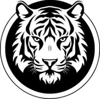 tigre, noir et blanc illustration vecteur