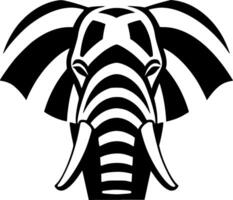 éléphant, noir et blanc illustration vecteur