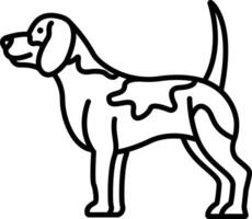 beagle contour illustration vecteur