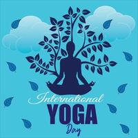 illustration de la journée internationale du yoga vecteur