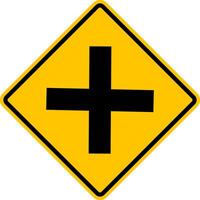 équivalent route intersection signe. Jaune diamant en forme de avertissement route signe. diamant route signe. rhombe route signe. carrefour avec similaire routes. vecteur