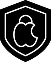 Mac Sécurité glyphe icône vecteur