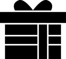 icône de glyphe de boîte cadeau vecteur