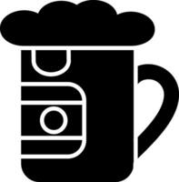 icône de glyphe de bière vecteur