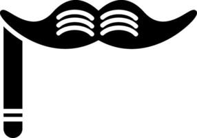 icône de glyphe de moustache vecteur