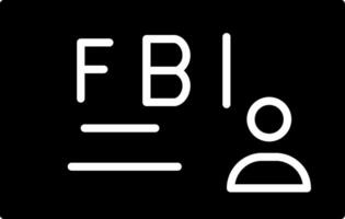FBI glyphe icône vecteur