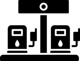 essence station glyphe icône vecteur