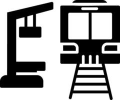 train station glyphe icône vecteur